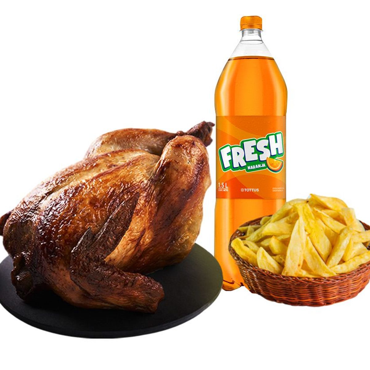 TOTTUS - Pollo + Papas + Cola Fresh Naranja 1.5 Lt
