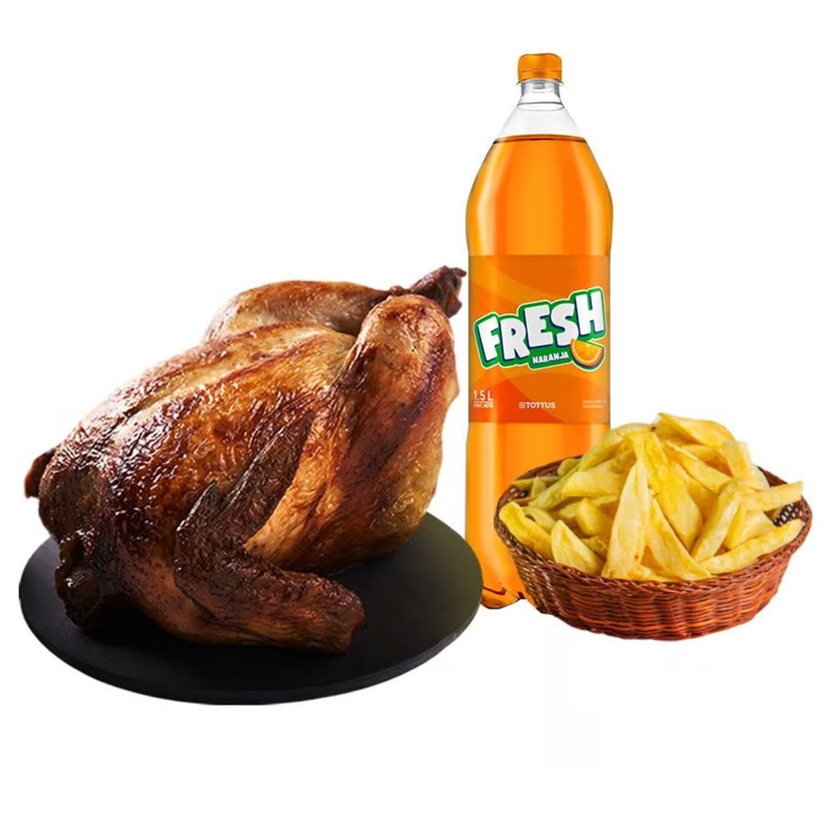 TOTTUS - Pollo + Papas + Cola Fresh Naranja 1.5 Lt
