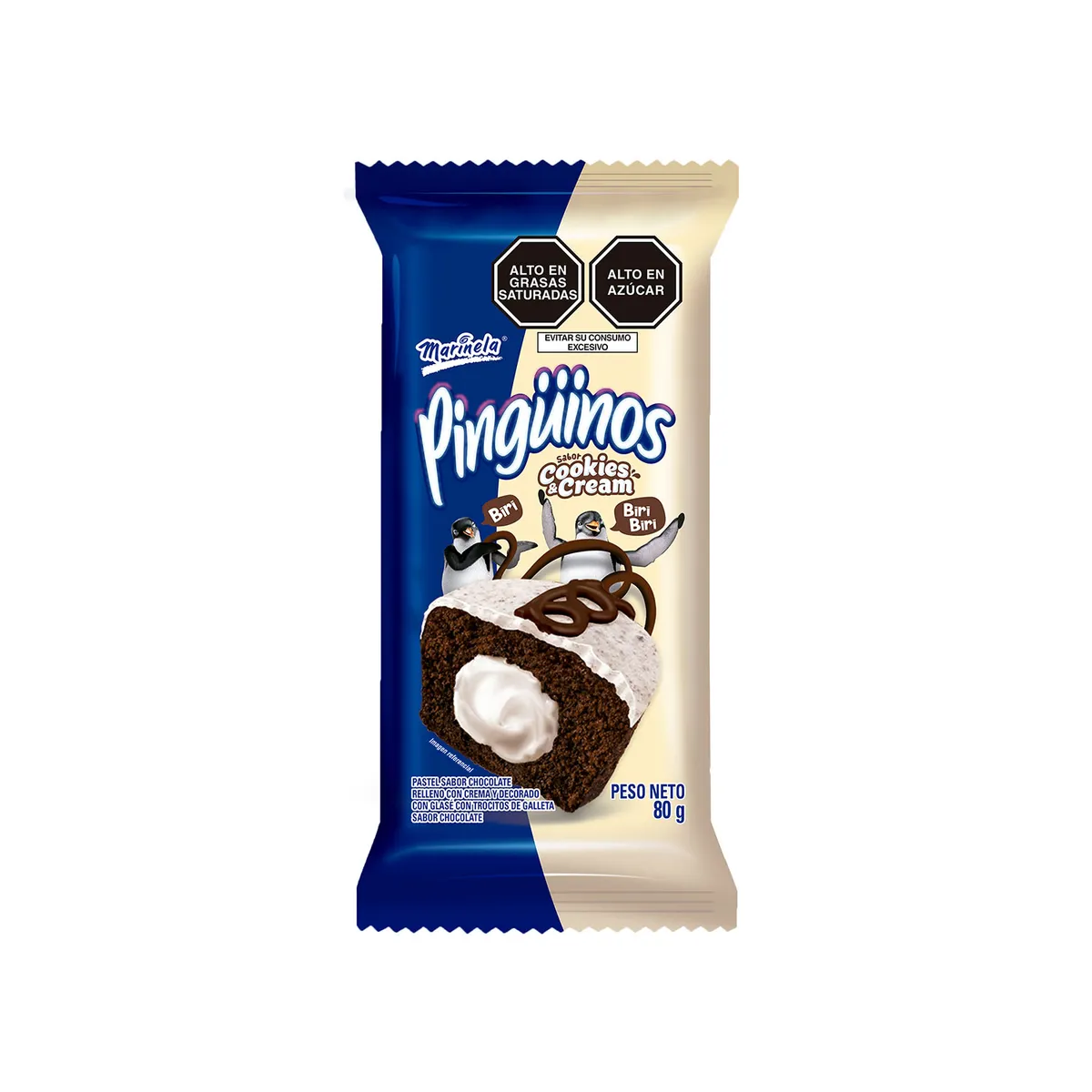 MARINELA - Pingüinos Marinela Cookies and Cream Bolsa 80 g