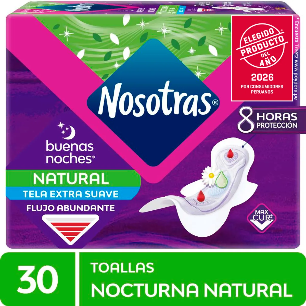 NOSOTRAS - Toallas Higiénicas Nosotras Buenas Noches Empaque 30 Und