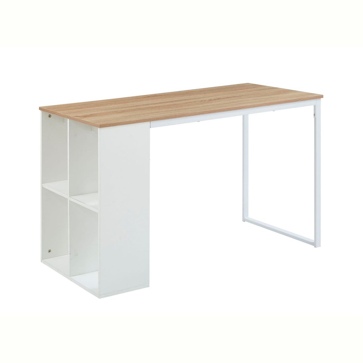 CASA JOVEN - Escritorio Con Estanteantes Blanco Y Malbec