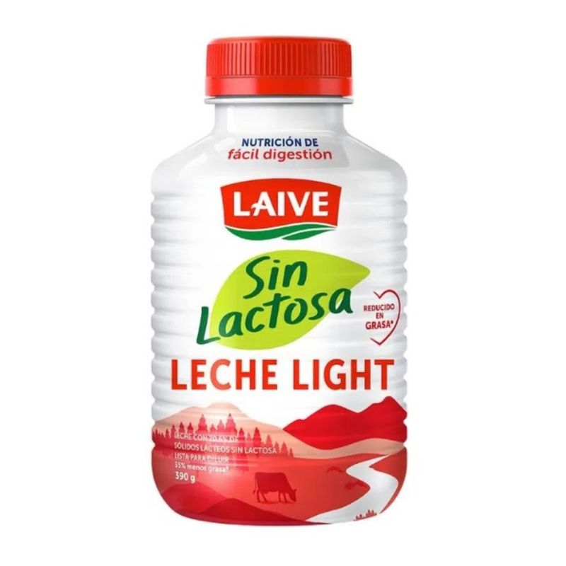 LAIVE - Leche Light Sin Lactosa Laive Botella x 390 g