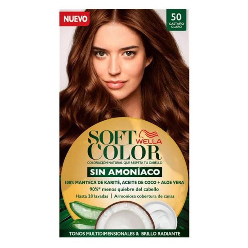 SOFT COLOR - Kit Tinte Capilar Soft Color Sin Amoniaco Tono 50 Castaño Claro