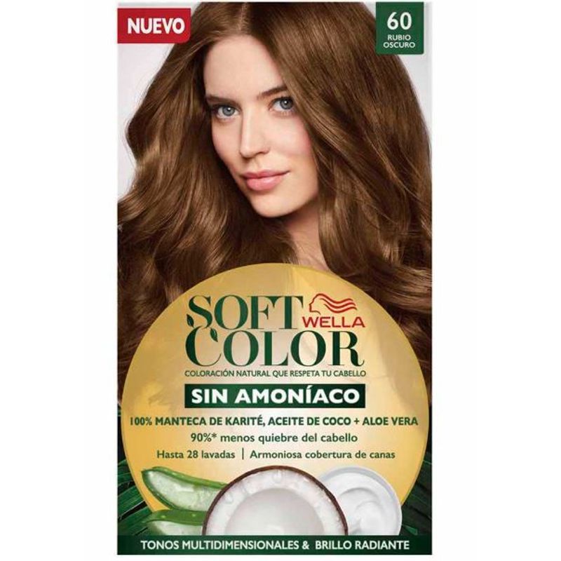 SOFT COLOR - Kit Tinte Capilar Soft Color Sin Amoniaco Tono 60 Rubio Oscuro