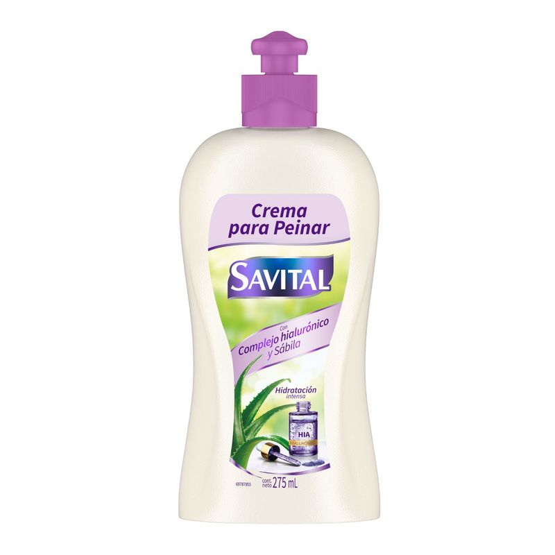 SAVITAL - Crema Peinadora Savital Hialurónico Sábila Envase 275 mL
