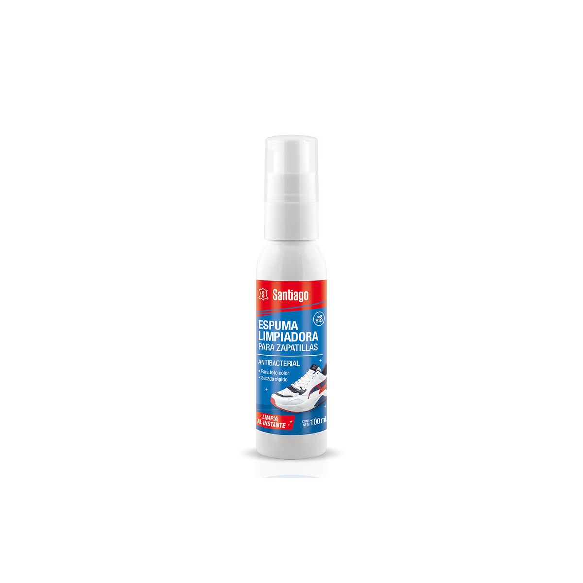 SANTIAGO - Espuma Limpiadora en Spray Zapatillas Santiago Envase 100 mL