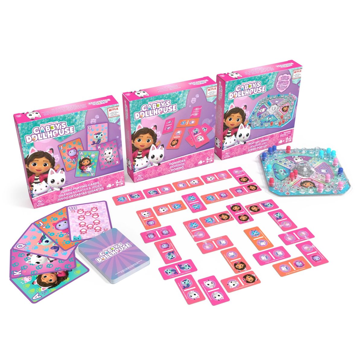 SPIN MASTER - Pack x3 Juegos de Mesa Gabby's Dollhouse