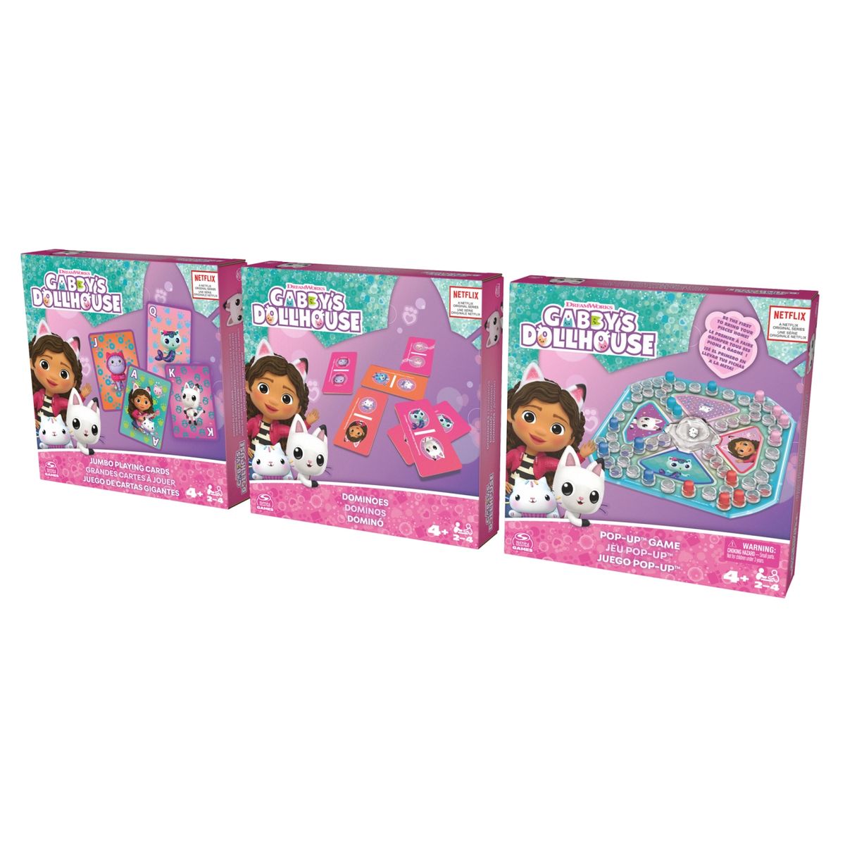 SPIN MASTER - Pack x3 Juegos de Mesa Gabby's Dollhouse