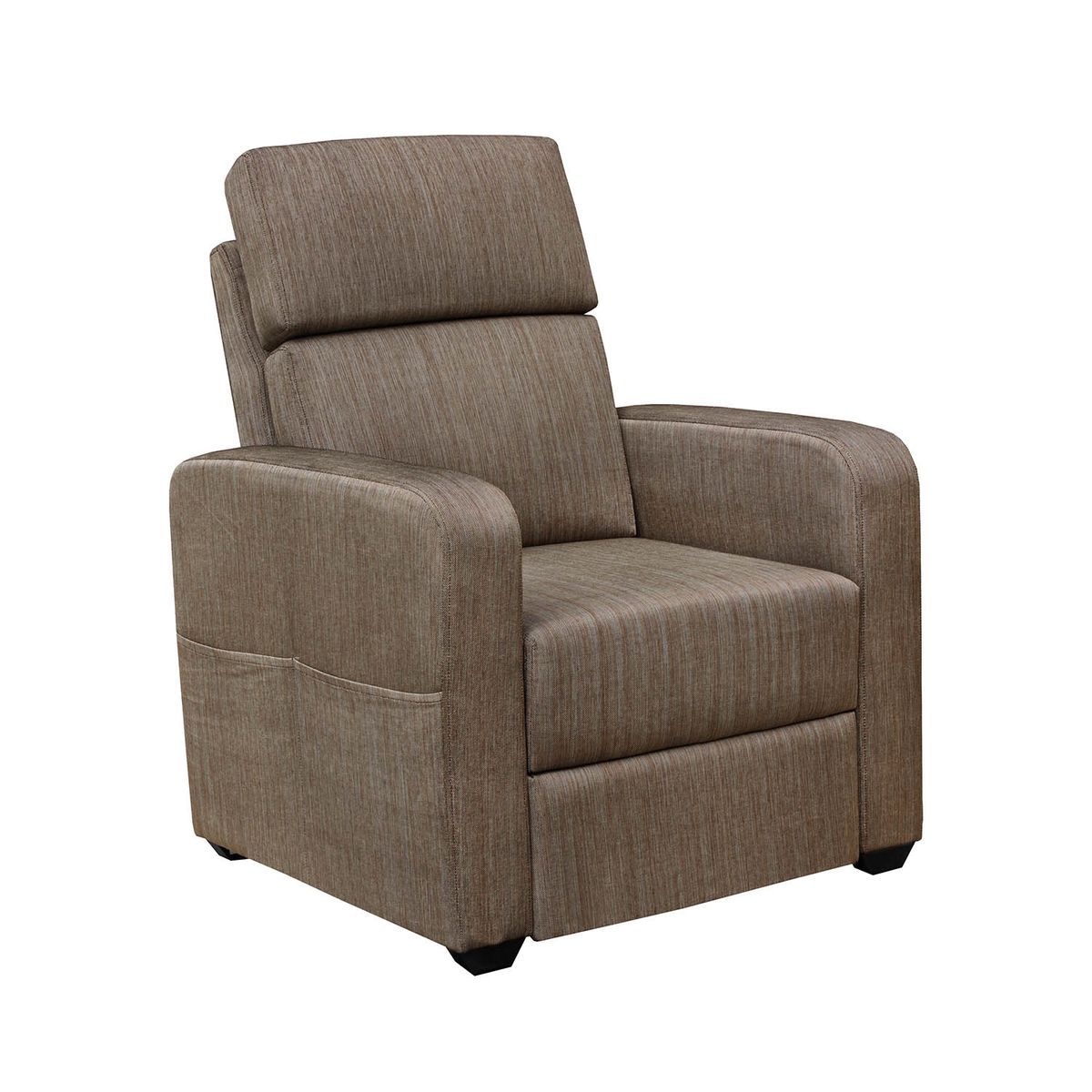 FORLI - Sillon Reclinable Fe Bols Tela Marron