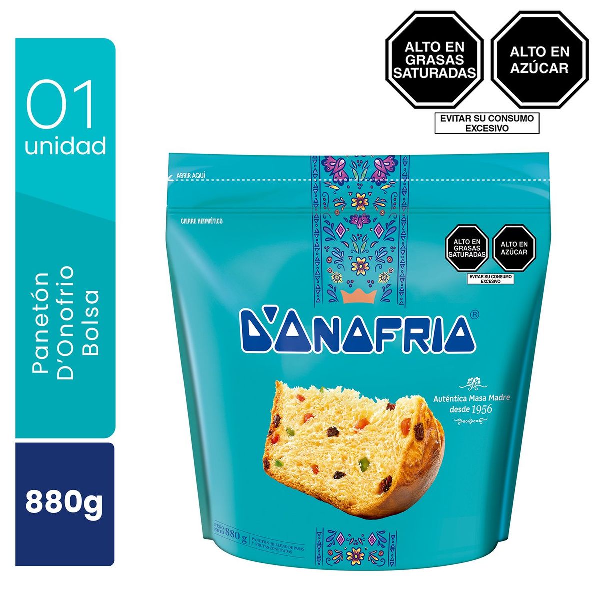 DONOFRIO - Panetón Donofrio Clásico Bolsa 880 g
