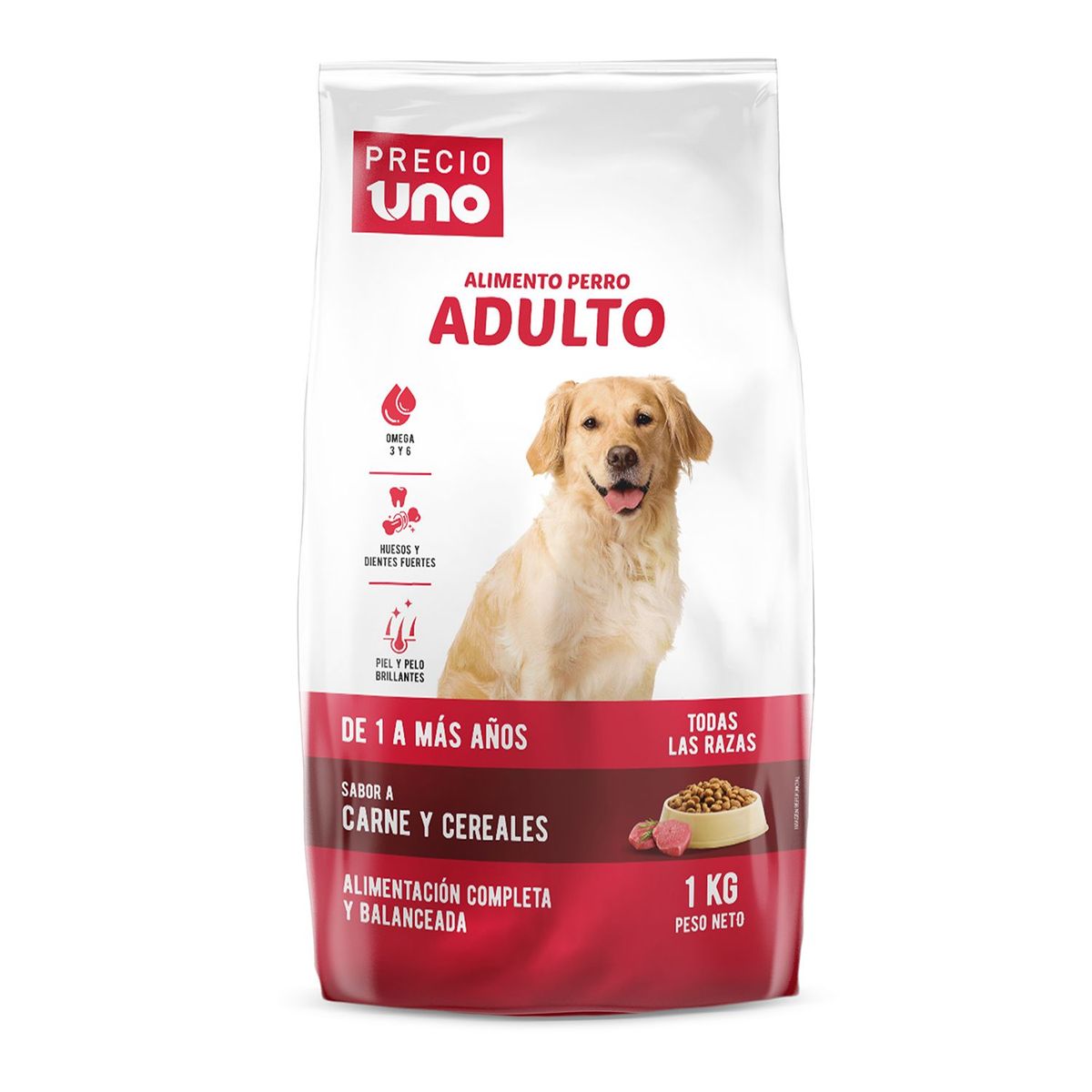 PRECIO UNO - Alimento Seco Perros Adultos Precio Uno Bolsa 1 Kg