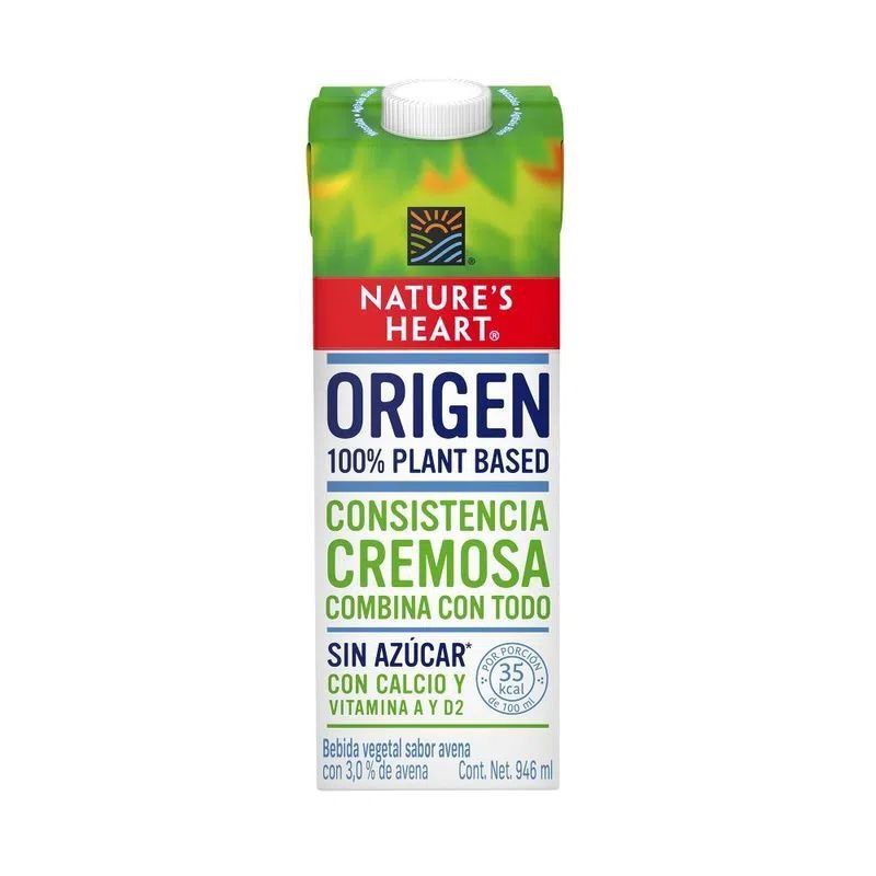 NATURES HEART - Bebida Vegetal Natures Heart Origen Avena sin Azúcar 946mL