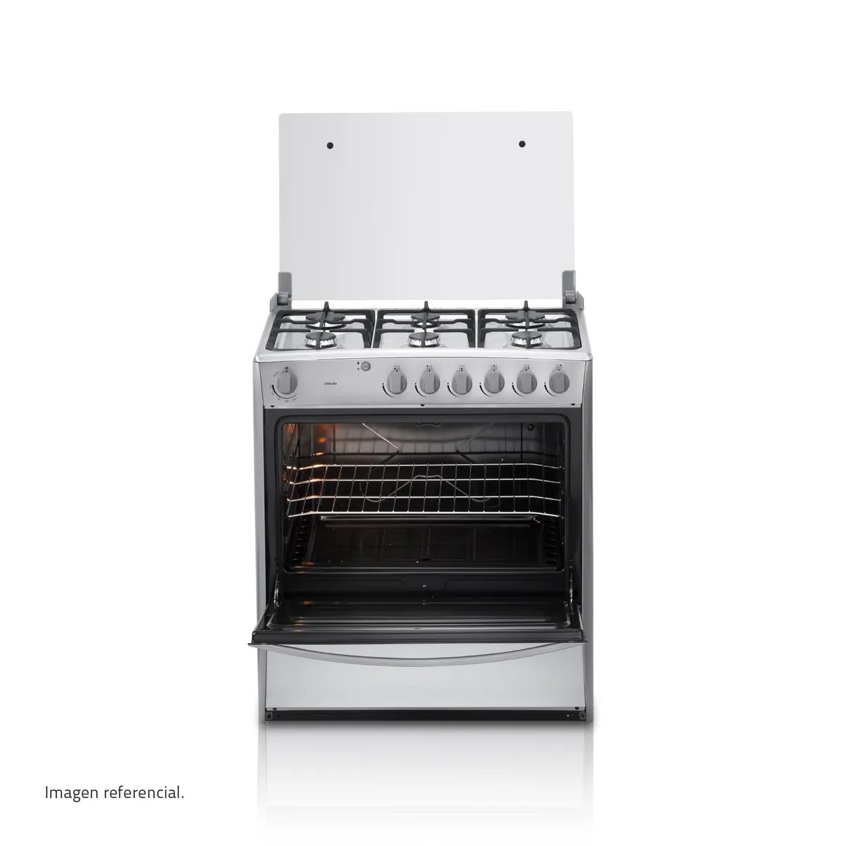 INDURAMA - Cocina 32 Pulgadas 6 Hornillas con Encendido Eléctrico Cataluña Croma