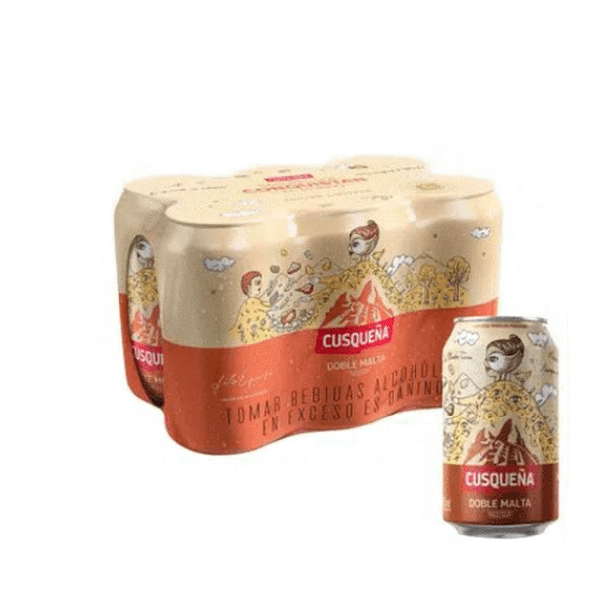 CUSQUENA - Cerveza Cusqueña Doble Malta Sixpack Lata 355 mL