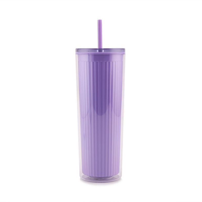CASA JOVEN - Vaso con Caña 620mL Solid Lila Casa Joven