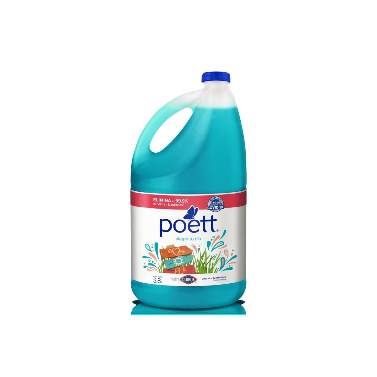 POETT - Limpiador Multiusos Poett Alegra tu Día Botella 3.8 L