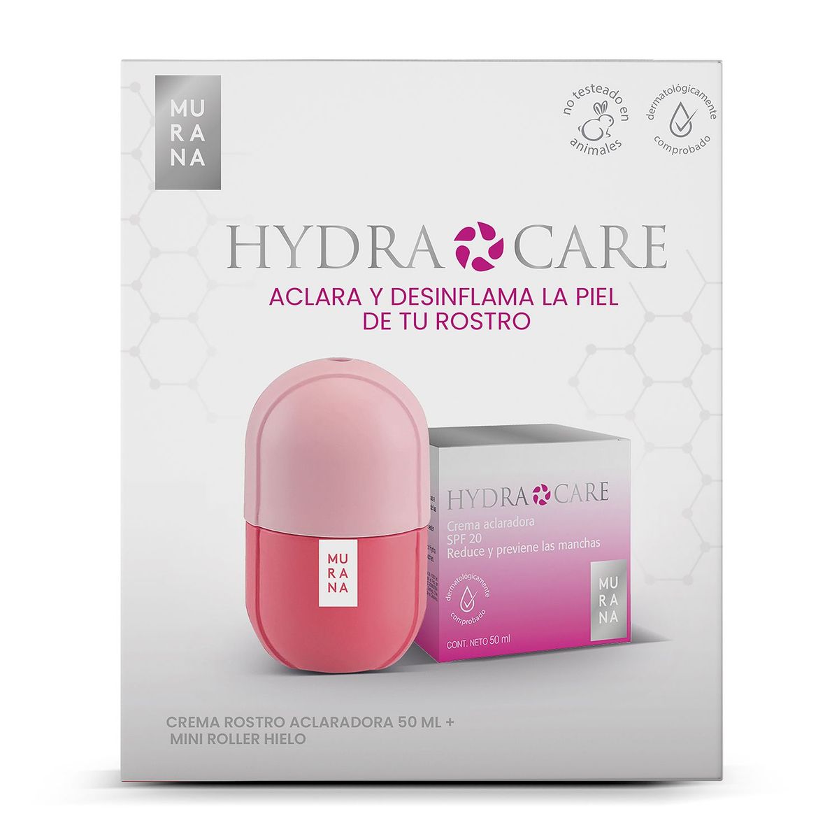 MURANA - Pack Murana Crema Hydra Aclarante + Mini Roller Rosado