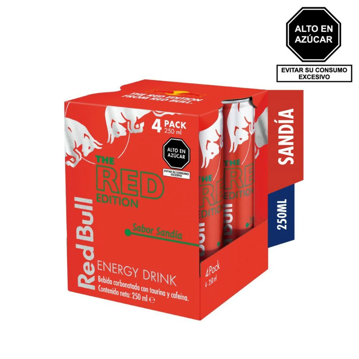RED BULL - Energizante Red Bull Red Edition Pack 4 Latas 250 mL
