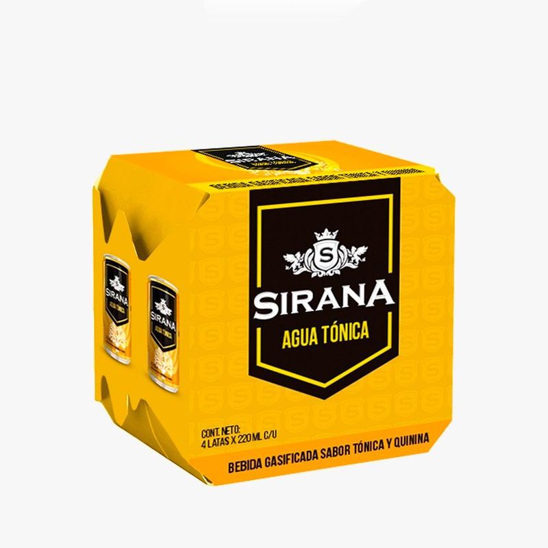 SIRANA - Agua Tónica Sirana Pack 4 Latas 220 mL
