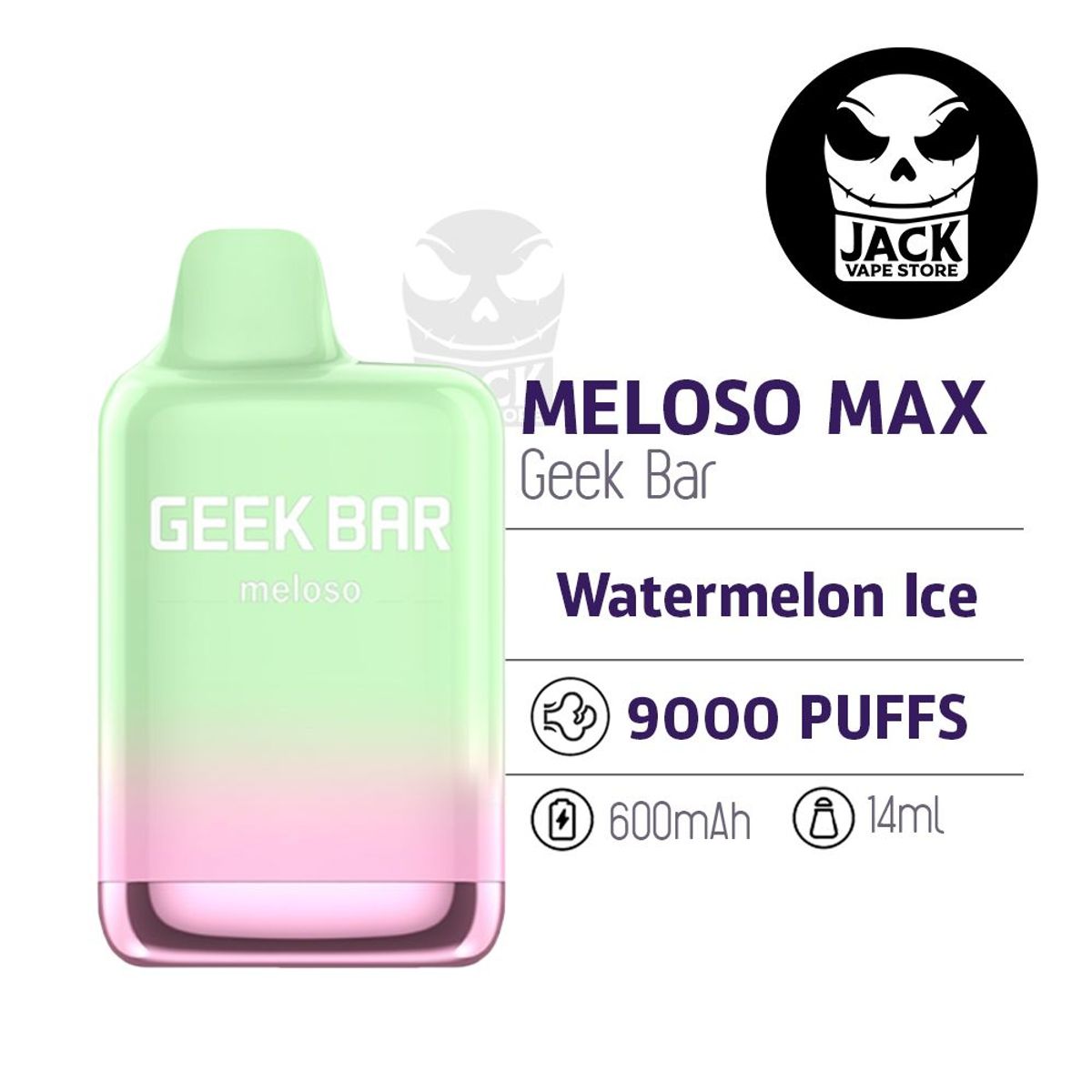 GEEK BAR - Vapeador Meloso Max Watermelon Ice De 9000Puff