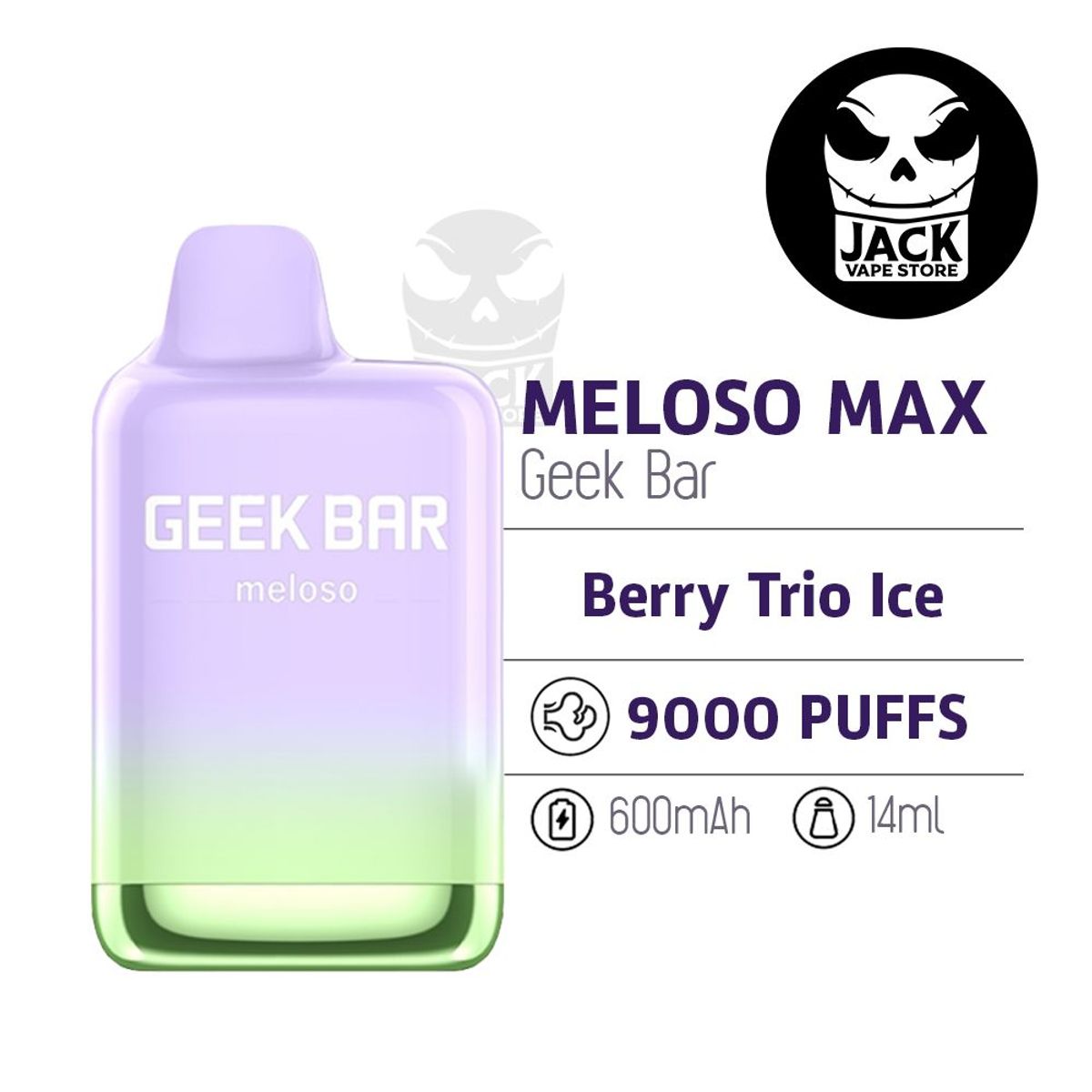 GEEK BAR - Vapeador Meloso Max Berry Trio Ice De 9000Puff