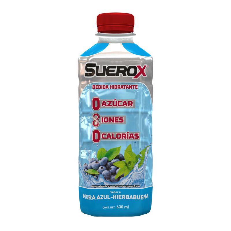 SUEROX - Bebida Hidratante Suerox Sabor Mora Azul Botella 630 mL