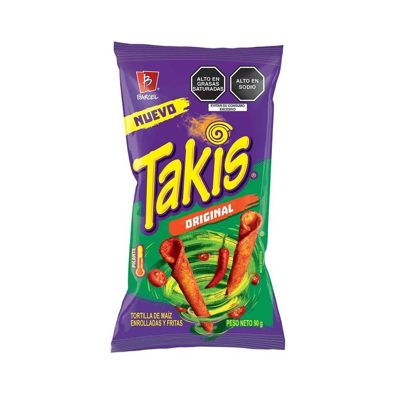 BARCEL - Tortillas de Maíz Takis Original Bolsa 90 g