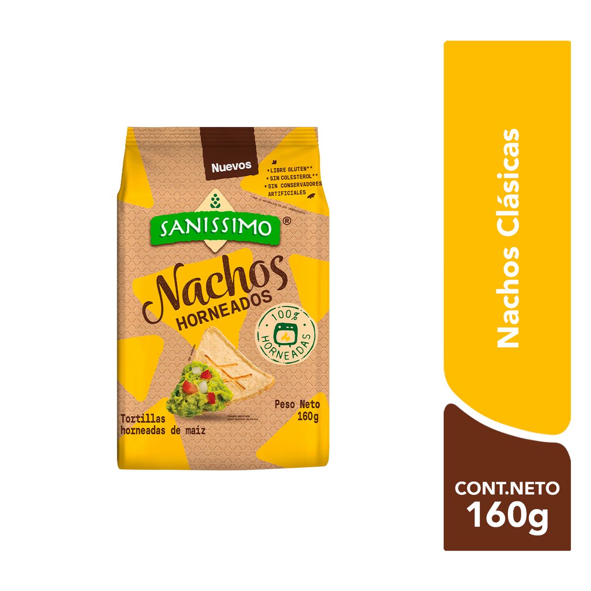 SANISSIMO - Nachos Sanissimo Clásico Bolsa 160 g