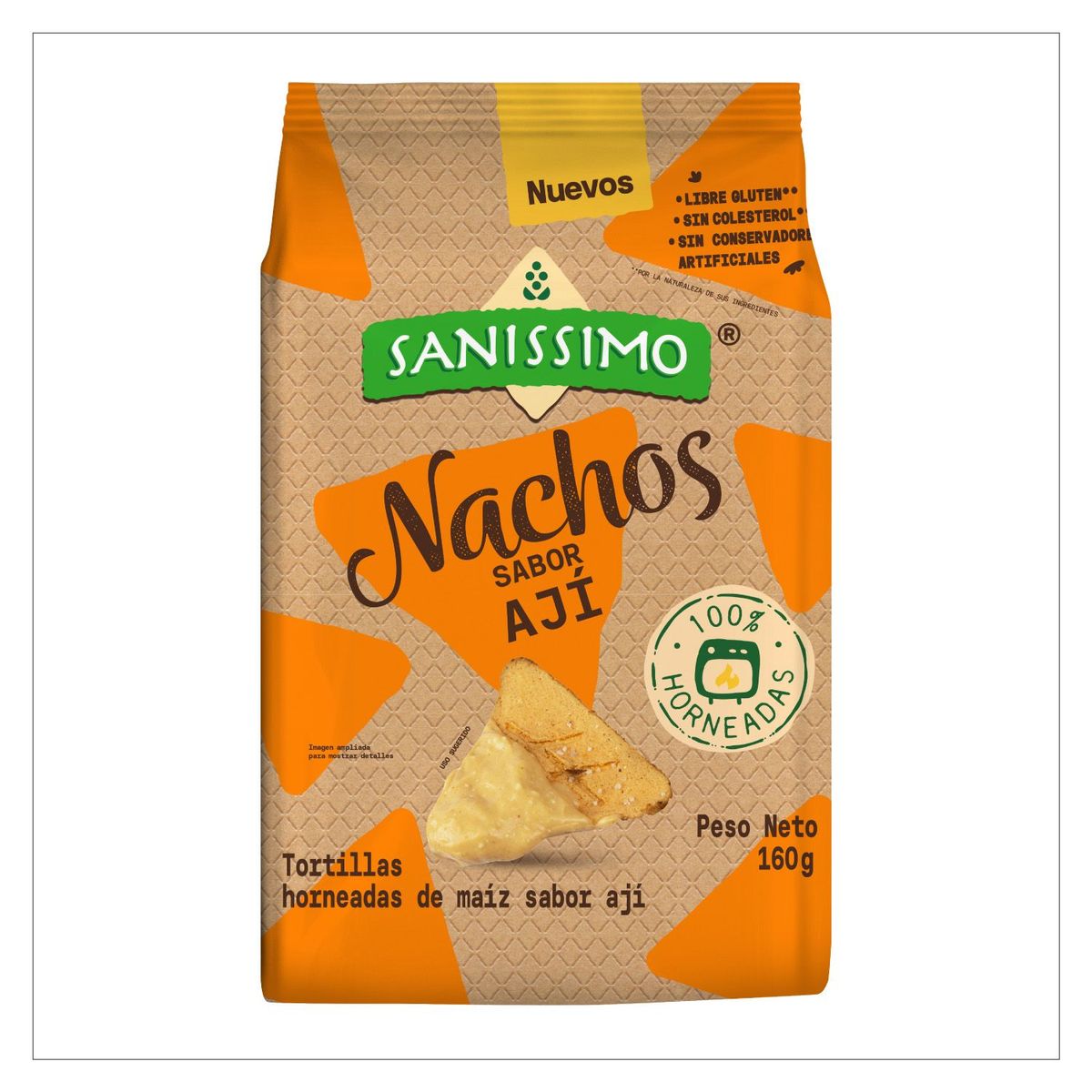SANISSIMO - Nachos Sanissimo Ají Bolsa 160 g