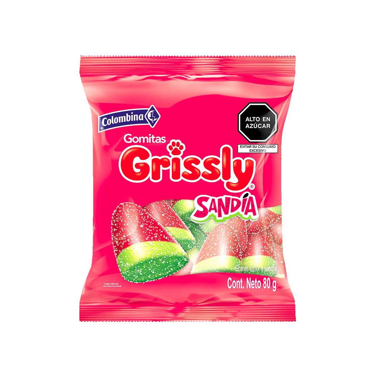 GRISSLY - Gomitas Grissly Sandía Bolsa 80 g