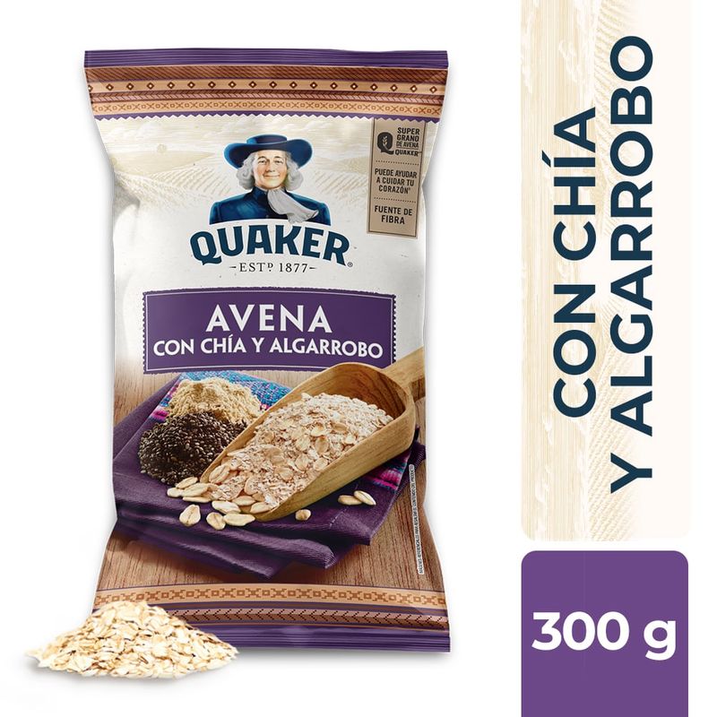 QUAKER - Avena Quaker Con Chía Y Algarrobo 330 g