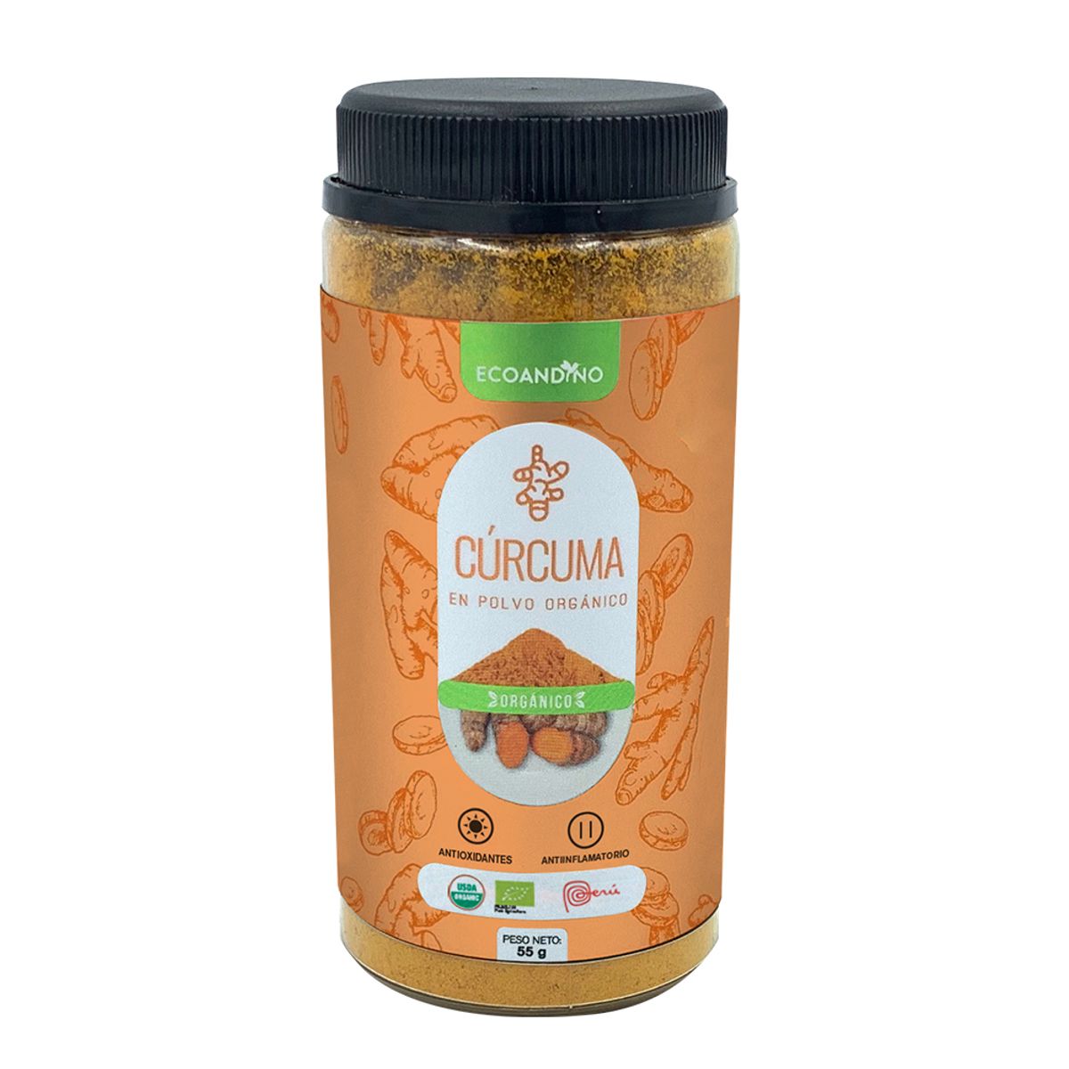 ECOANDINO - Cúrcuma en Polvo Ecoandino Envase 55 g