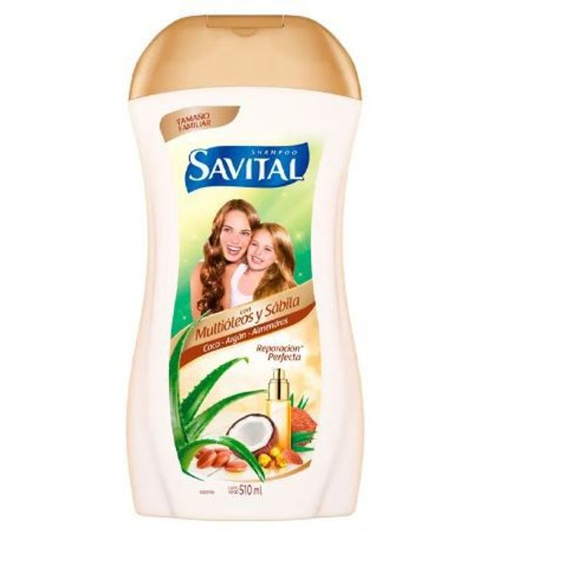 SAVITAL - Shampoo Savital Multioleos Botella 510 mL