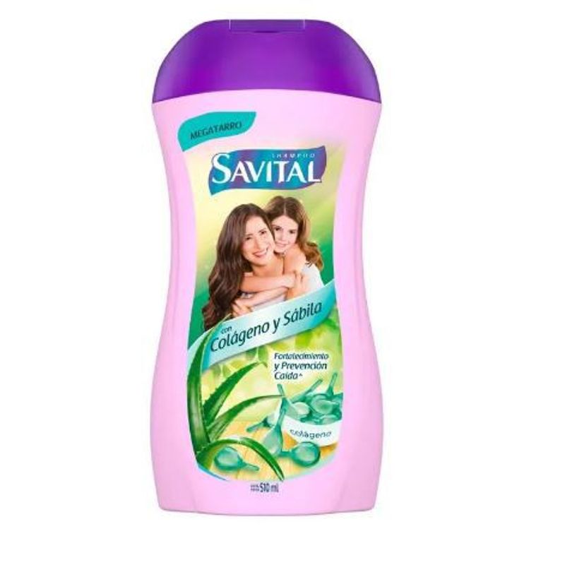 SAVITAL - Shampoo Savital Colageno Sabila Botella 510 mL