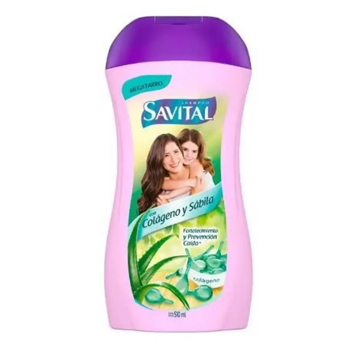 SAVITAL - Shampoo Savital Colágeno Sábila Botella 510 mL
