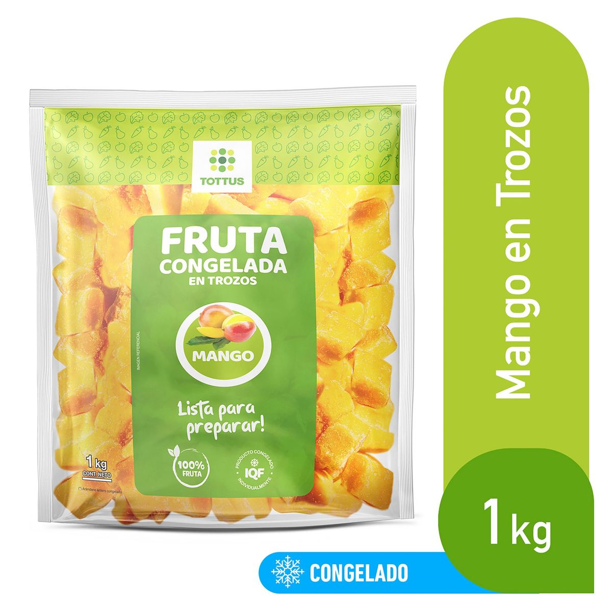TOTTUS - Mango Congelado en Trozos Tottus Bolsa 1 Kg