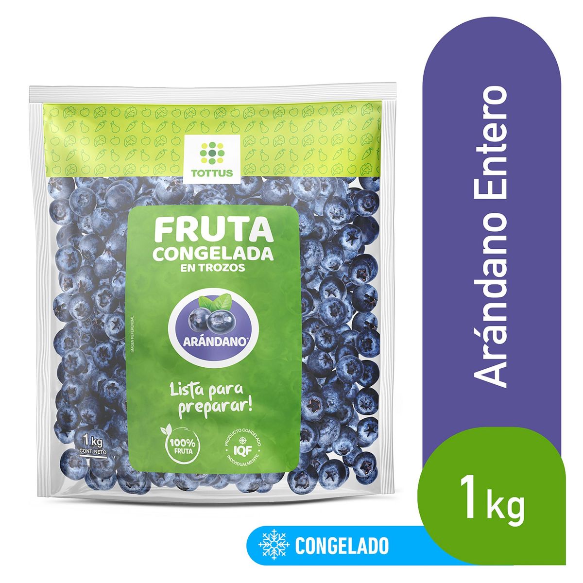 TOTTUS - Arándano Congelado Entero Tottus Bolsa 1 Kg