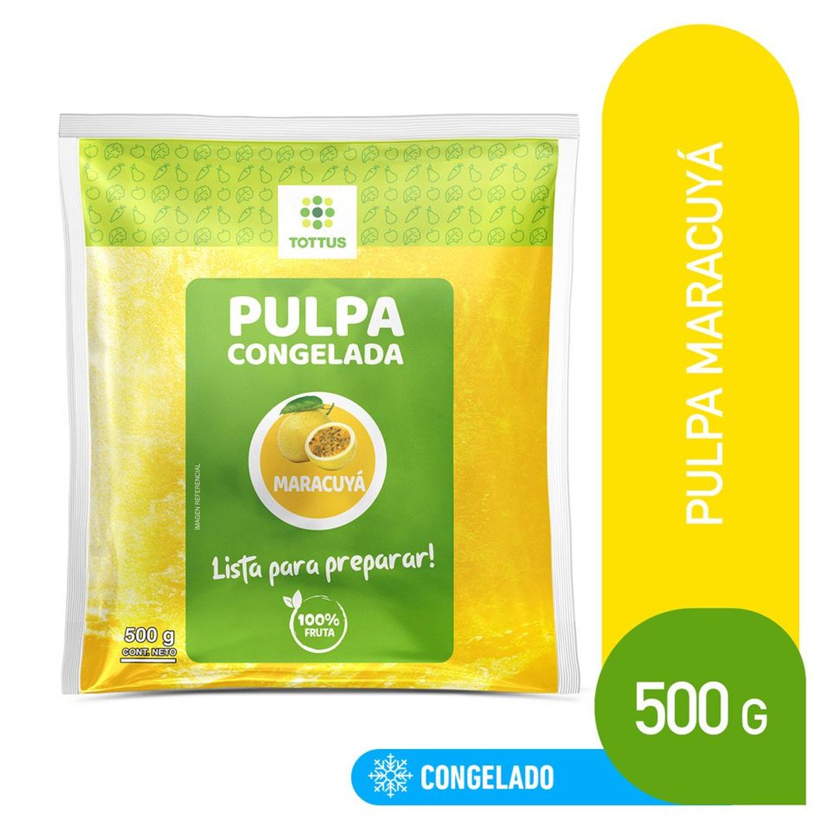 TOTTUS - Pulpa de Maracuyá Congelada Tottus Empaque 500 g