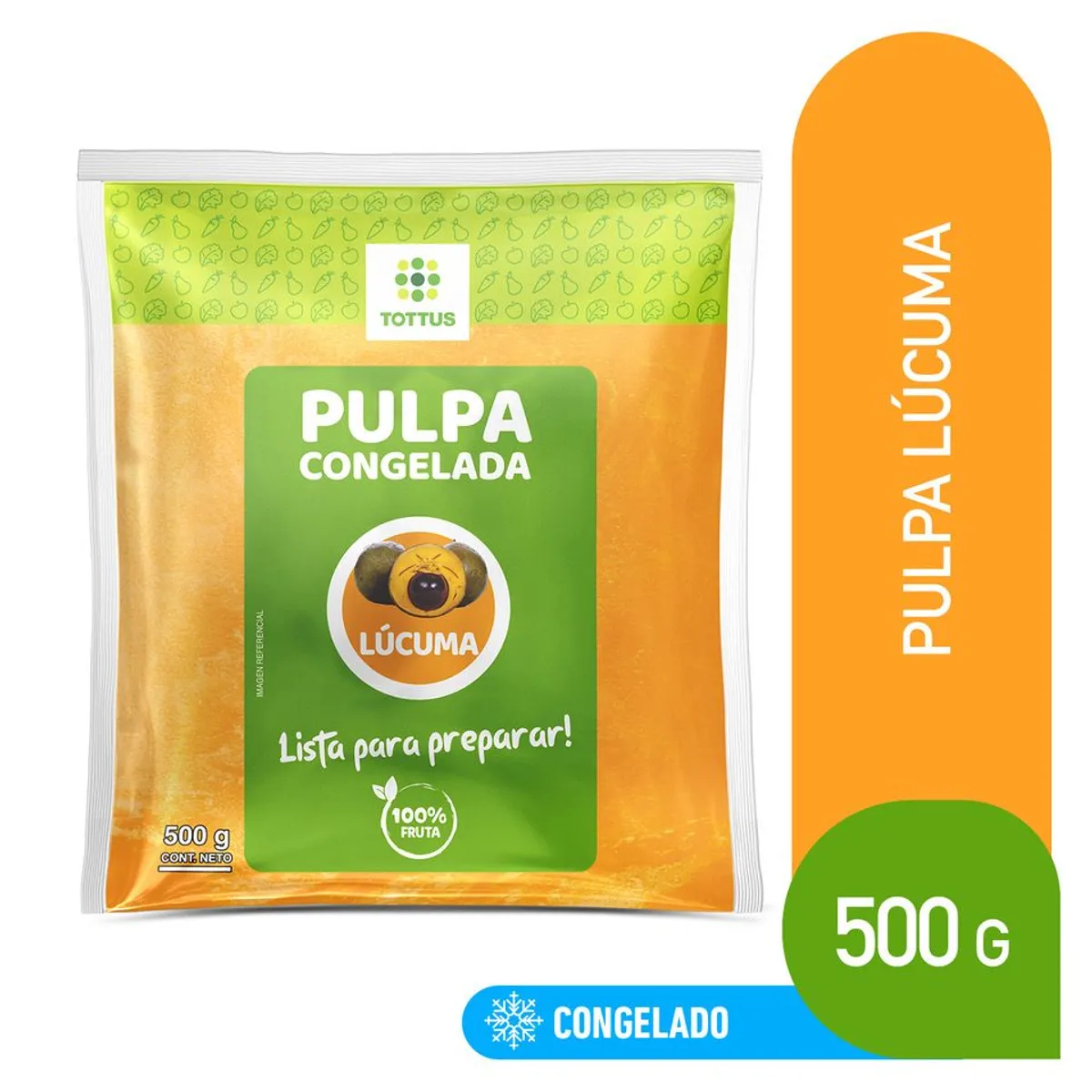 TOTTUS - Pulpa de Lúcuma Congelada Tottus Bolsa 500 g
