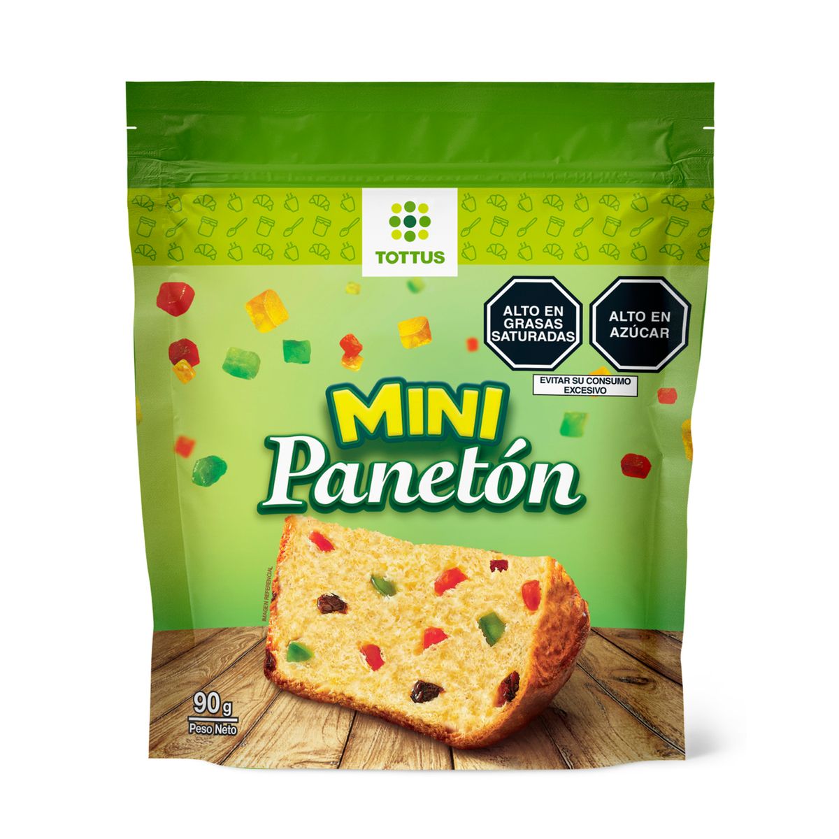 TOTTUS - Panetoncito Tottus Tradicional Bolsa 90 g