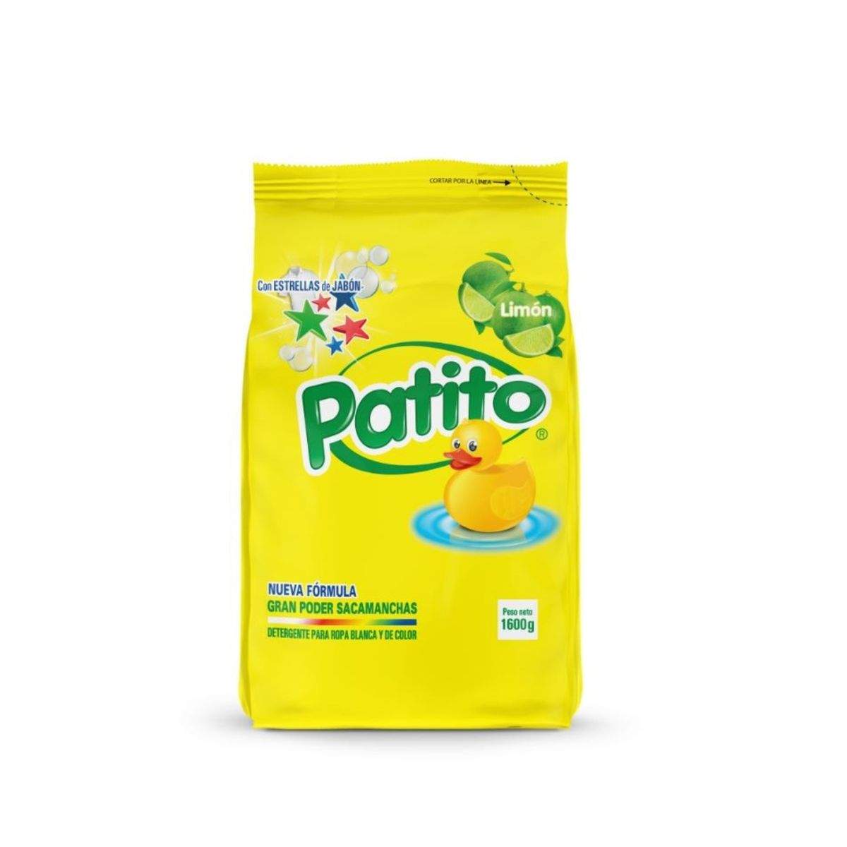 PATITO - Detergente en Polvo Patito Limón Bolsa 1.6 Kg