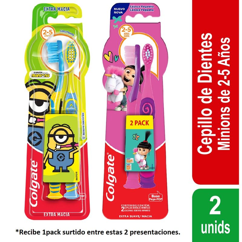 COLGATE - Cepillo Dental Colgate Niños Agnes Fluffy Pack 2 Und