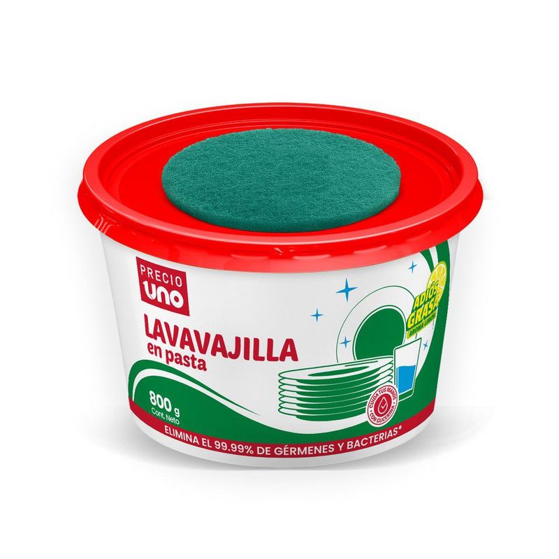 PRECIO UNO - Lavavajilla Pasta Precio Uno Envase 800 g