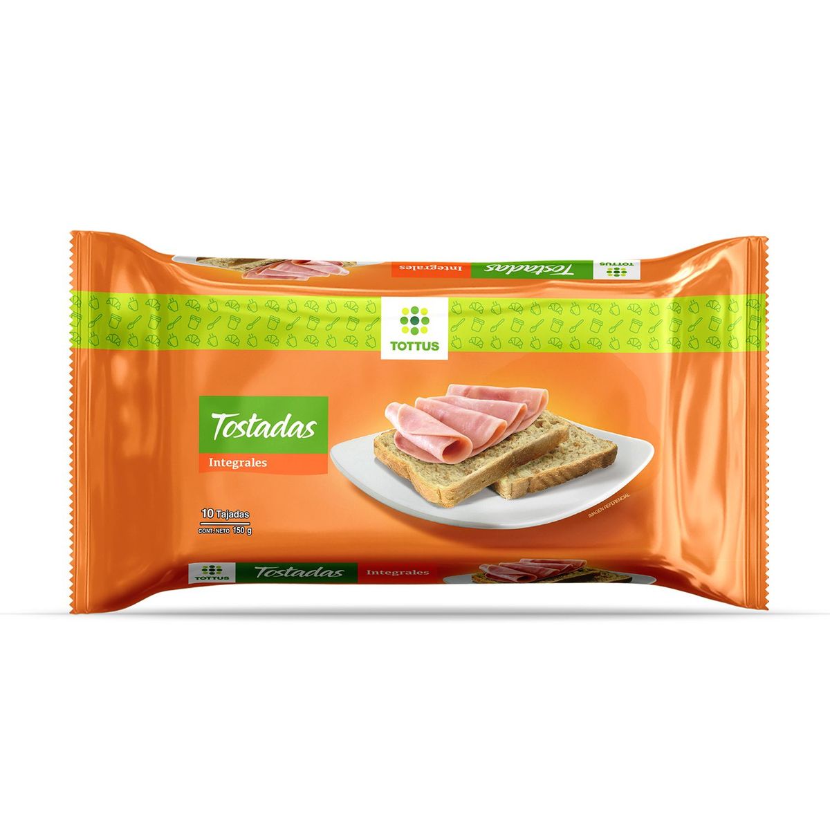 TOTTUS - Tostadas Integral Tottus Bolsa 10 Und