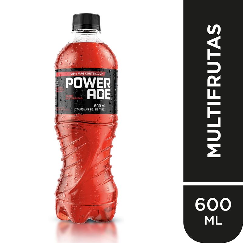POWERADE - REHIDRATANTE POWERADE MULTIFRUTAS BOTELLA X 600ML