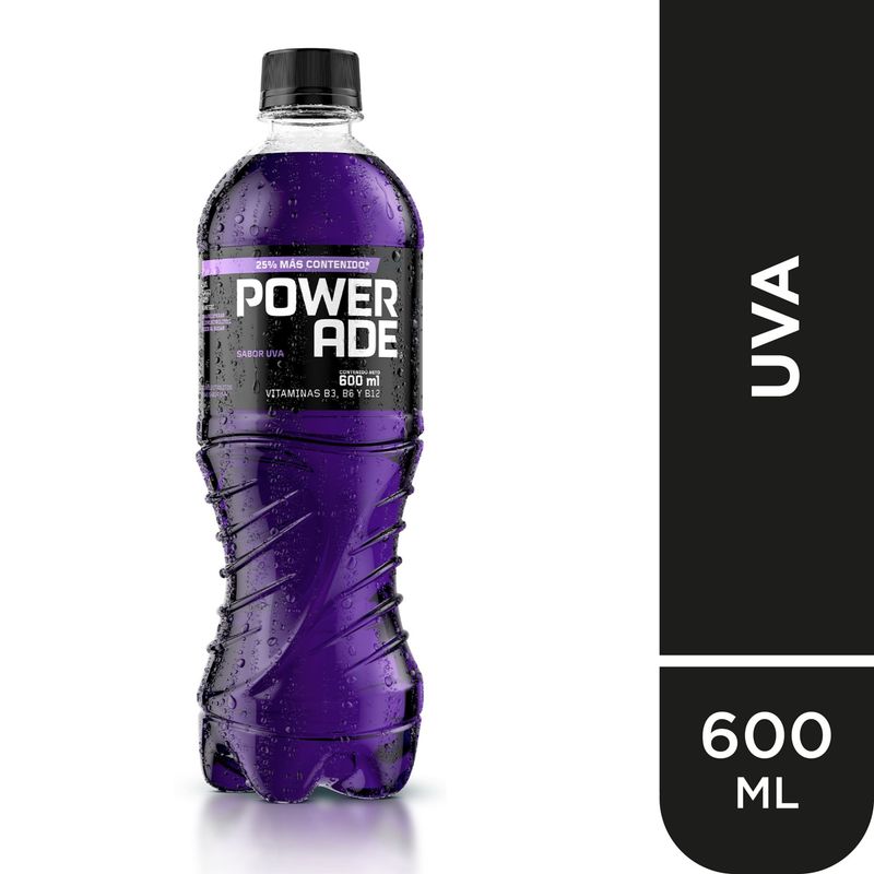 POWERADE - REHIDRATANTE POWERADE UVA BOTELLA X 600ML