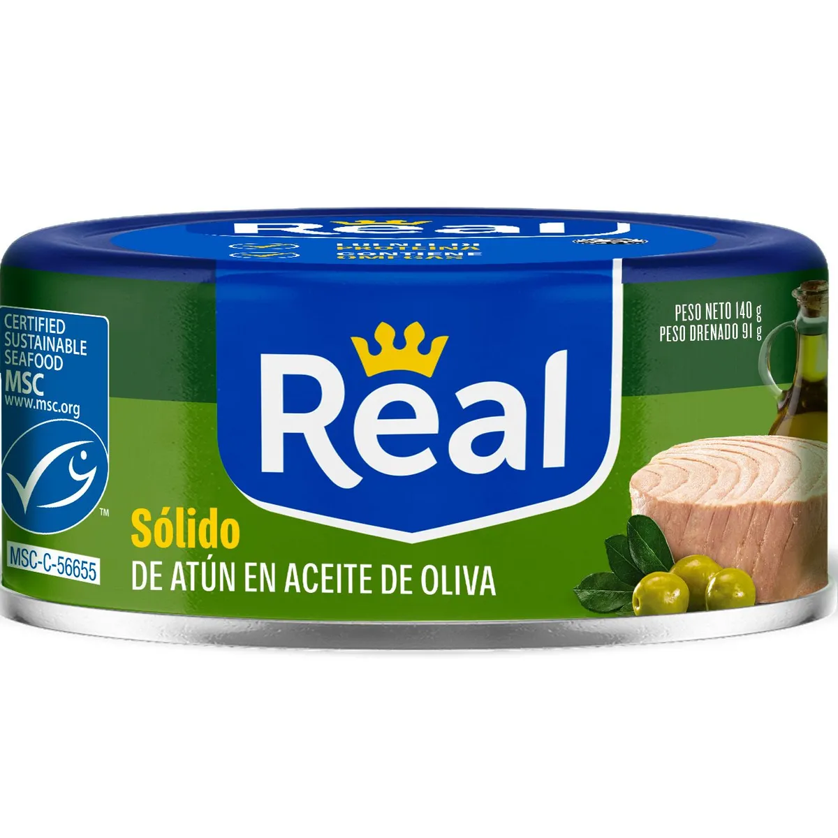 REAL - Solido de Atún Real en Oliva Lata 140 g