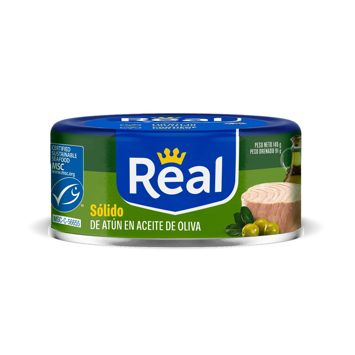 REAL - Solido de Atún Real en Oliva Lata 140 g