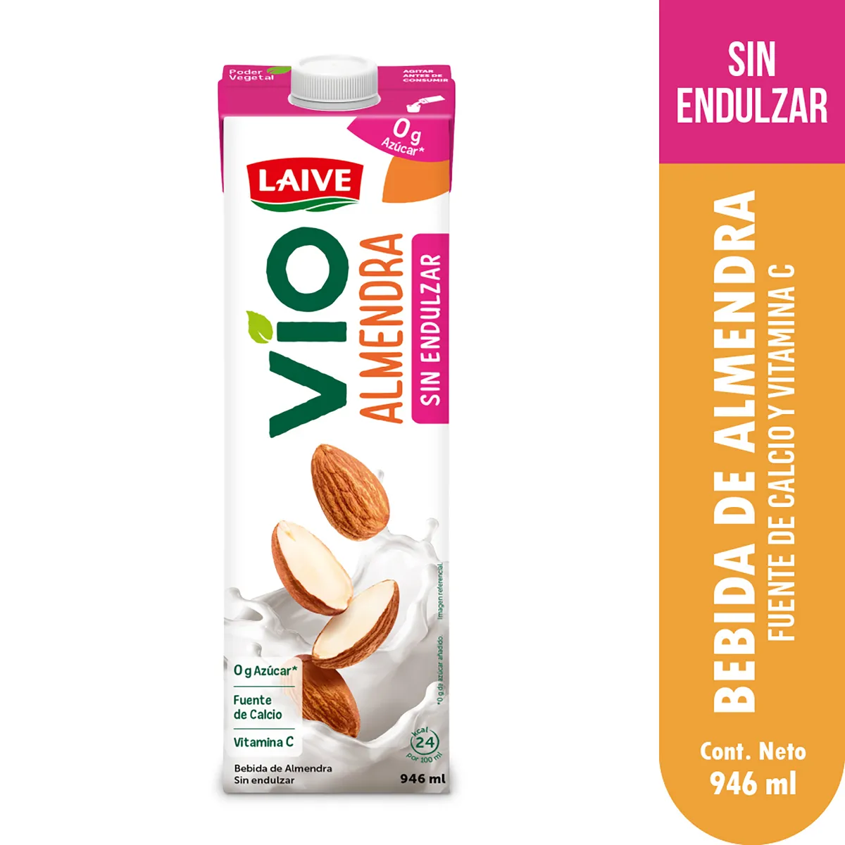 LAIVE - Bebida de Almendra Sin Endulzar Laive Caja 946 mL