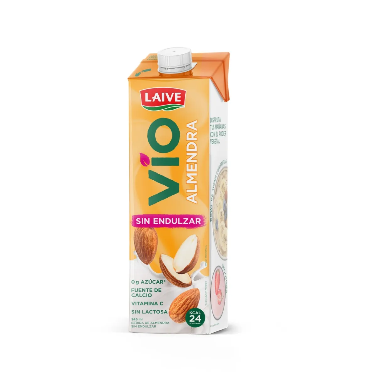 LAIVE - Bebida De Almendra Sin Endulzar Laive Vio Caja 946 mL